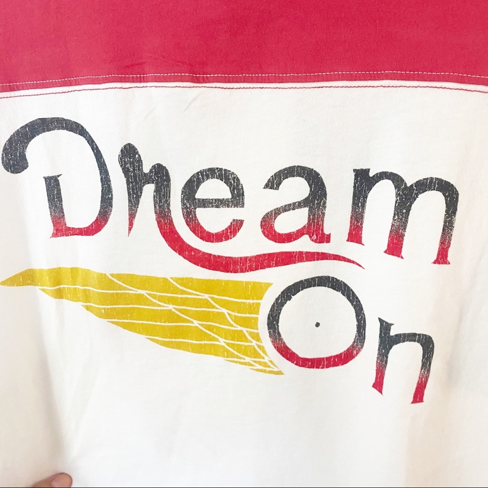 NWT Daydreamer Dream On Varsity Tee in Vintage White - Size Small - Picture 12 of 13